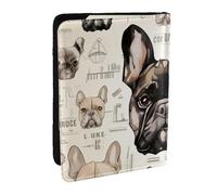 BNVSADC I Love French Bulldog Printed Passport Holder Travel PU Leather Passport Cover Case Organiser for Men Women, 6.5 inch