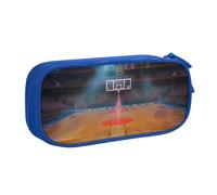 BNVSADC Indoor Basketball Printed Pencil Case Large Pen Bag Cute Pencil Box Pouch Office School Stationery Organizer for Girls Boys, Blue