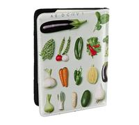BNVSADC Introduction of Various Vegetables Printed Passport Holder Travel PU Leather Passport Cover Case Organiser for Men Women, 6.5 inch
