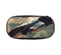 BNVSADC Jet Fighter Printed Pencil Case Cute Pencil Bag Pen Pouch Large Stationery Organizer Makeup Bag for Teen Boys Girls School Students Office