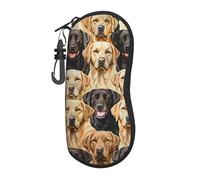 BNVSADC labrador retriever Dogs Printed Glasses Case Ultra-Light Soft Shell Protective Eyewear Organizer for Men and Women