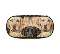 BNVSADC Labrador Retriever Dogs Printed Pencil Case Cute Pencil Bag Pen Pouch Large Stationery Organizer Makeup Bag for Teen Boys Girls School Students Office