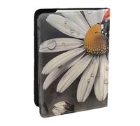 BNVSADC Ladybug Pattern Printed Passport Holder Travel PU Leather Passport Cover Case Organiser for Men Women, 6.5 inch