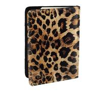 BNVSADC Leopard Pattern Printed Passport Holder Travel PU Leather Passport Cover Case Organiser for Men Women, 6.5 inch