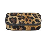 BNVSADC Leopard Pattern Printed Pencil Case Cute Pencil Box Bag Pen Pouch Office School Stationery Organizer for School Travel Work