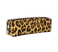 BNVSADC Leopard Pattern Printed Pencil Case Leather Pencil Pouch Cute Stationery Pencil Pen Bag with Zipper for School Office Travel