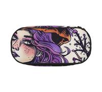 BNVSADC Magic Witch Witchcraft Bohemian Drawing Printed Pencil Case Cute Pencil Bag Pen Pouch Large Stationery Organizer Makeup Bag for Teen Boys Girls School Students Office