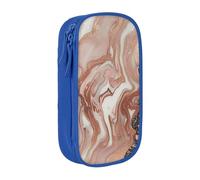 BNVSADC Marble Color Rose Gold Printed Pencil Case for Girls Boys, Large Capacity Pencil Pouch Cute Pencil Box Adult Makeup Bag with 2 Compartments, Blue