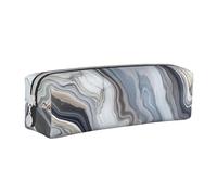 BNVSADC Marble Mural Printed Pencil Case Leather Pencil Pouch Cute Stationery Pencil Pen Bag with Zipper for School Office Travel
