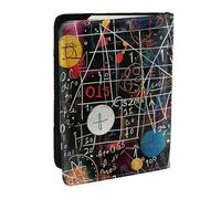 BNVSADC Math Formula Printed Passport Holder Travel PU Leather Passport Cover Case Organiser for Men Women, 6.5 inch