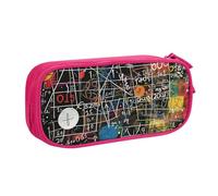 BNVSADC Math Formula Printed Pencil Case Large Pen Bag Cute Pencil Box Pouch Office School Stationery Organizer for Girls Boys, Pink