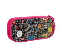 BNVSADC Math Formula Printed Pencil Case Large Pen Bag Cute Pencil Box Pouch Office School Stationery Organizer for Girls Boys, Pink