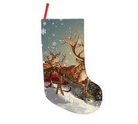 BNVSADC Merry Christmas 2 Printed Xmas Tree Decor Christmas Stockings 18 inch Festive Supplies Holiday Party Decoration