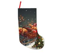 BNVSADC Merry Christmas print Printed Xmas Tree Decor Christmas Stockings 18 inch Festive Supplies Holiday Party Decoration