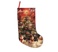 BNVSADC Merry Christmas Printed Xmas Tree Decor Christmas Stockings 18 inch Festive Supplies Holiday Party Decoration
