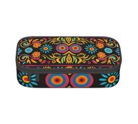 BNVSADC Mexican Folk Art Boho Printed Pencil Case Cute Pencil Box Bag Pen Pouch Office School Stationery Organizer for School Travel Work