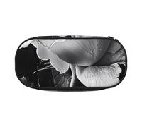 BNVSADC Monochrome Rose Printed Pencil Case Cute Pencil Bag Pen Pouch Large Stationery Organizer Makeup Bag for Teen Boys Girls School Students Office