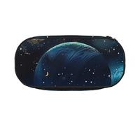 BNVSADC Moon Stars and Planets Printed Pencil Case Cute Pencil Bag Pen Pouch Large Stationery Organizer Makeup Bag for Teen Boys Girls School Students Office