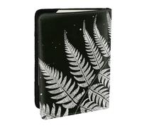 BNVSADC Natural Plant Silhouette Fern Leaf Printed Passport Holder Travel PU Leather Passport Cover Case Organiser for Men Women, 6.5 inch