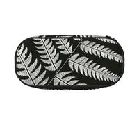 BNVSADC Natural Plant Silhouette Fern Leaf Printed Pencil Case Cute Pencil Bag Pen Pouch Large Stationery Organizer Makeup Bag for Teen Boys Girls School Students Office