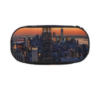 BNVSADC New York City Printed Pencil Case Cute Pencil Bag Pen Pouch Large Stationery Organizer Makeup Bag for Teen Boys Girls School Students Office