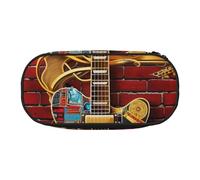 BNVSADC Note Guitar Printed Pencil Case Cute Pencil Bag Pen Pouch Large Stationery Organizer Makeup Bag for Teen Boys Girls School Students Office