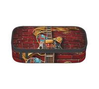 BNVSADC Note Guitar Printed Pencil Case Cute Pencil Box Bag Pen Pouch Office School Stationery Organizer for School Travel Work