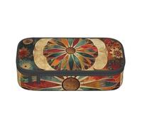 BNVSADC Old Medallion Pattern Printed Pencil Case Cute Pencil Box Bag Pen Pouch Office School Stationery Organizer for School Travel Work