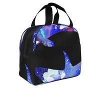 BNVSADC Orca Killer Whale Printing Insulated Lunch Bag for Adults Men and Women Reusable Thermal Cool Lunch Box Tote Bag