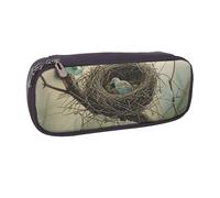 BNVSADC Outdoor Bird Home Printed Leather Pencil Pen Case & Makeup Bag - Stylish Pencil Bag Stationery Organizer Pouch for School Office Travel