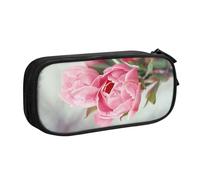 BNVSADC Outdoor Pretty Floral Printed Pencil Case Large Pen Bag Cute Pencil Box Pouch Office School Stationery Organizer for Girls Boys, Black