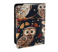 BNVSADC Owls on Tree Branche Printed Passport Holder Travel PU Leather Passport Cover Case Organiser for Men Women, 6.5 inch