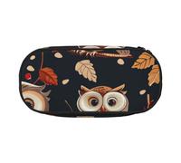 BNVSADC Owls on Tree Branche Printed Pencil Case Cute Pencil Bag Pen Pouch Large Stationery Organizer Makeup Bag for Teen Boys Girls School Students Office