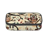BNVSADC Owls on Tree Branches Printed Pencil Case Cute Pencil Box Bag Pen Pouch Office School Stationery Organizer for School Travel Work