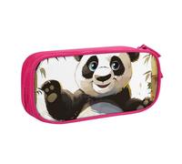 BNVSADC Panda 1 Printed Pencil Case Large Pen Bag Cute Pencil Box Pouch Office School Stationery Organizer for Girls Boys, Pink