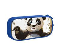 BNVSADC Panda 1 Printed Pencil Case Large Pen Bag Cute Pencil Box Pouch Office School Stationery Organizer for Girls Boys, Blue
