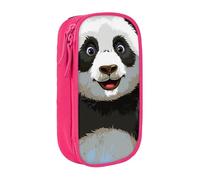 BNVSADC Panda Art Printed Pencil Case for Girls Boys, Large Capacity Pencil Pouch Cute Pencil Box Adult Makeup Bag with 2 Compartments, Pink