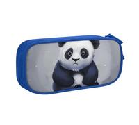 BNVSADC Panda Printed Pencil Case Large Pen Bag Cute Pencil Box Pouch Office School Stationery Organizer for Girls Boys, Blue