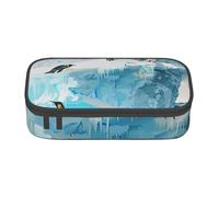 BNVSADC Penguin on The Iceberg Printed Pencil Case Cute Pencil Box Bag Pen Pouch Office School Stationery Organizer for School Travel Work