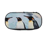 BNVSADC Penguins on The Iceberg Printed Pencil Case Cute Pencil Bag Pen Pouch Large Stationery Organizer Makeup Bag for Teen Boys Girls School Students Office