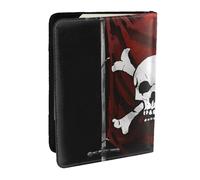 BNVSADC Pirate Flag Printed Passport Holder Travel PU Leather Passport Cover Case Organiser for Men Women, 6.5 inch