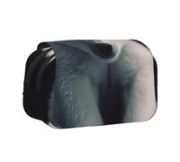 BNVSADC Polar Bear Printed Print Flip Top Double Layer Pencil Case - Large Capacity School Supplies Organizer for Students, Kids, Teens, Artists, Travel & Office Use