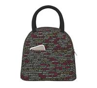 BNVSADC Programmer Programming Code Print Insulated Lunch Bag Tote Bag for Women Men Large Reusable Aluminum Film Lunch Cooler Bag for Office School Picnic Beach, Black