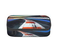 BNVSADC Race Track Printed Pencil Case Cute Pencil Box Bag Pen Pouch Office School Stationery Organizer for School Travel Work
