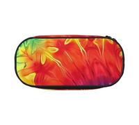 BNVSADC Rainbow Tie Dye-Red Printed Pencil Case Cute Pencil Bag Pen Pouch Large Stationery Organizer Makeup Bag for Teen Boys Girls School Students Office