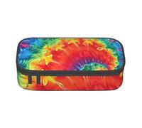 BNVSADC Rainbow Tie Dye-Red Printed Pencil Case Cute Pencil Box Bag Pen Pouch Office School Stationery Organizer for School Travel Work