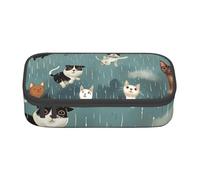 BNVSADC Raining Cats & Dogs Printed Pencil Case Cute Pencil Box Bag Pen Pouch Office School Stationery Organizer for School Travel Work