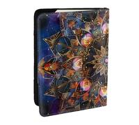 BNVSADC Rectangle Mandala Art Printed Passport Holder Travel PU Leather Passport Cover Case Organiser for Men Women, 6.5 inch