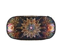 BNVSADC Rectangle Mandala Art Printed Pencil Case Cute Pencil Bag Pen Pouch Large Stationery Organizer Makeup Bag for Teen Boys Girls School Students Office