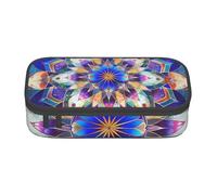 BNVSADC Rectangle Mandala Printed Pencil Case Cute Pencil Box Bag Pen Pouch Office School Stationery Organizer for School Travel Work